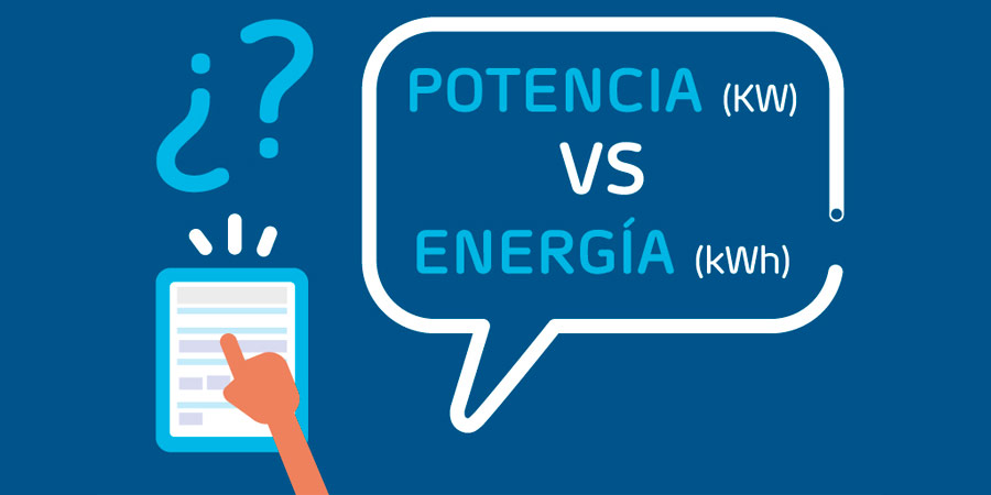 ¿Cuál es la diferencia entre potencia contratada y energía consumida?